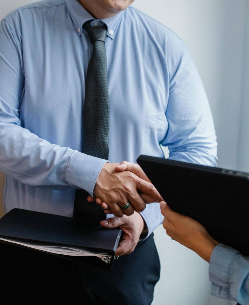 End of Interview Handshake End of Interview Handshake
