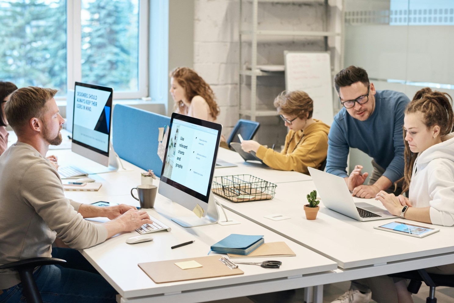 Employees Working
